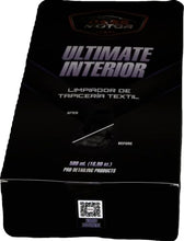 Carica l'immagine nel visualizzatore di Gallery, Pulisce la tappezzeria in tessuto e Alcantara per sedili e tappetini dell'auto, Detergente per interni auto Nuovo profumo - BassMotor Ultimate Interior 500ml + Spazzola