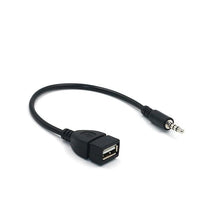 Carica l'immagine nel visualizzatore di Gallery, Ziyan Cavo adattatore audio AUX da 3,5 mm maschio a USB A femmina, convertitore per autoradio, per autoradio, GPS, CD, D