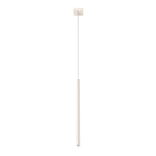 Carica l'immagine nel visualizzatore di Gallery, SOLLUX lighting Lampada Da Soffitto Lampada Da Sospensione Di Acciaio 1 Paralume 8 x 8 x 114 cm Beige Pastelo