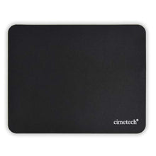 Carica l'immagine nel visualizzatore di Gallery, cimetech Tappetino per Mouse Confortevole Superficie Superfine in Fibra di Seta Liscia Sensori Base in Gomma Antiscivolo per Pulire Lavabile per Computer Portatile - Nero Black