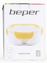 Carica l&#39;immagine nel visualizzatore di Gallery, BEPER 90.920G Lunch &amp; Go Scaldavivande Elettrico Portatile con 2 Contenitori Removibili e Posate Incluse, 220V, Giallo