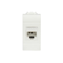 Carica l'immagine nel visualizzatore di Gallery, FANTON 23713-36 Presa dati RJ45 UTP 180° cat.6 crimpaggio senza utensile con adattatore per placche e supporti BTICINO L
