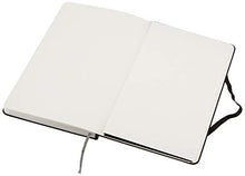 Carica l'immagine nel visualizzatore di Gallery, Amazon Basics Taccuino classico con pagine bianche, Misura Grande, Nero, 13.5 x 21 cm