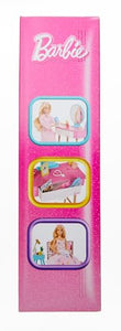 Barbie - Set Camera da letto di Barbie, include una bambola in pigiama rosa e pantofole, un gattino, letto, specchiera e comodino, 20+ accessori a tema, giocattolo per bambini, 3+ anni, HPT55