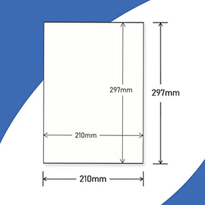 100 Fogli, Etichette di Carta Adesiva A4, Etichette Autoadesive a Foglio Intero Stampabili per Stampante a Getto d'Inchiostro e Laser, 210mm x 297mm
