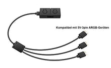 Carica l'immagine nel visualizzatore di Gallery, EZDIY-FAB Convertitore RGB,12V RGB a 5V ARGB Transfer Hub con Splitter a 3 vie,Scheda Madre con 12V 4 Pin Header può Controllare 5V ADD-RGB Prodotti,Built-in 50 Modalità di Colore