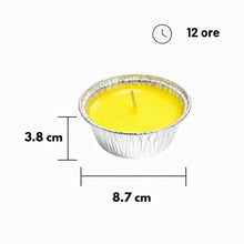 Carica l'immagine nel visualizzatore di Gallery, Cereria Di Giorgio - 2 Pirottini in alluminio alla Citronella di Java 100% Naturale - Anti zanzare e insetti - Diametro 
