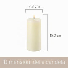 Carica l'immagine nel visualizzatore di Gallery, UYUNI Lighting - Candela a LED PILLAR 7,8 x 15 cm, colore: Avorio