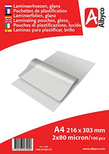 Carica l'immagine nel visualizzatore di Gallery, Albyco - Foglio di Laminazione A4 – 100 Pezzi, Spessore 2x80 (160) Microns, 216x303mm - Foglio Plastificante - Pouches di plastificazione - Fogli plastificatrice - Lucido - Qualità Premium