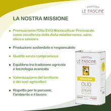 Carica l'immagine nel visualizzatore di Gallery, Le Fascine "Blend Delì" - Olio Extravergine Di Oliva 100% Italiano Estratto A Freddo Prodotto Da Olive Provenzale Ogliarola e Leccino (Latta da 5 Litri)