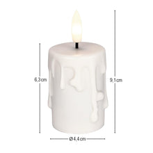 Carica l'immagine nel visualizzatore di Gallery, Ideen mit Herz Candele a LED con rivestimento in vera cera, 2 pezzi, color crema, Natale, bianco caldo, effetto fiamma r