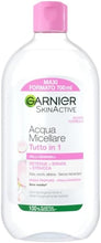 Carica l&#39;immagine nel visualizzatore di Gallery, Garnier SkinActive, Acqua Micellare Tutto in 1, Pelli sensibili, Maxi formato, 400 ml