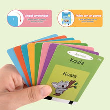Carica l'immagine nel visualizzatore di Gallery, Xtaco flashcards bambini italiano e inglese, amico vocabolo gioco italiano,giochi montessori 2 anni, educativi prescolari Lingua Imparare a parlare Colori Numero Animali -224 Parole Verde