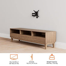 Carica l&#39;immagine nel visualizzatore di Gallery, Amazon Basics Supporto a parete per TV Full Motion, si adatta a TV da 30 a 102 cm e VESA 200 x 200, Nero