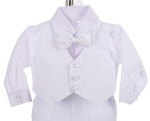 Carica l'immagine nel visualizzatore di Gallery, Lito Angels Smoking Neonato Bimbo, Completo Elegante Matrimoni Paggetto Battesimo Cerimonia, Taglia 6 Mesi, Bianco