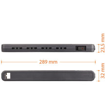 Carica l'immagine nel visualizzatore di Gallery, BTicino 3631USGB Ciabatta Elettrica Multipresa Ultraslim con Interruttore Luminoso di Sicurezza SAFE, colore grigio