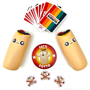 Asmodee - Throw Throw Burrito - Divertente Gioco da Tavolo, con Due Burrito Squishy, 7+ Anni, 2-6 Giocatori, Edizione in Italiano