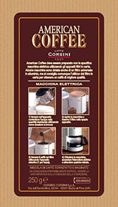 Caffè Corsini - American Coffee, Miscela di Caffè Macinato per Caffè Americano, Caffè Lungo e Caffè Filtro, Leggero e Profumato - 6 Confezioni da 250 Grammi Sottovuoto