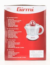 Carica l&#39;immagine nel visualizzatore di Gallery, Girmi SR02 Spremiagrumi Elettrico, 25 W, Capacità 700cc, Doppia coppa di spremitura piccola e grande, Rosso/Bianco