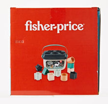 Carica l'immagine nel visualizzatore di Gallery, Fisher-Price - Blocchi Assortiti Cerbiatto blu, Set di 10 Blocchi da Impilare e Identificare per Neonati dai 6 Mesi in su, Giocattolo per Bambini 6+ Mesi, HJP20 [Esclusivo Amazon]