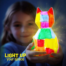 Carica l'immagine nel visualizzatore di Gallery, DIY-LAOESE Kit Lampada Gatto 3D Set Pittura Giocattolo Bambini, Giochi Creativi bambina 6 7 8-12 Anni, Creativi Gadget Compleanno Cat bambini, Idee Regalo Bambina 3 4 5 6 7 8 9 10 11 12+ Anni