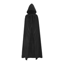 Carica l'immagine nel visualizzatore di Gallery, Zeayebsr 1pc Costume da strega con cappuccio nero di Halloween, travestimento da strega, accessori cosplay per adulti e bambini per riunioni di famiglia