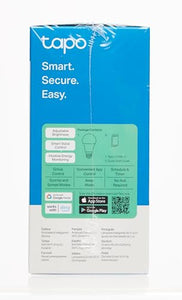 TP-Link Tapo L510E Lampadina Wi-Fi E27, Funziona con Amazon Alexa e Google Home, 806 lumen, Giallo caldo dimmerabile dall' 1% al 100%, 2700 K, Controllo da remoto, 1 pezzo