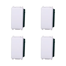 Carica l'immagine nel visualizzatore di Gallery, Elektronova Pulsante Unipolare 1P 10A Bianco compatibile Vimar Plana Kit 4 Pezzi 1001
