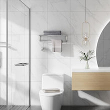 Carica l'immagine nel visualizzatore di Gallery, Eridanus Porta Asciugamani Bagno, Portasciugamani da Parete con Mensole Doppia in Accaio Inox SUS304, Mensola Portasciugamani con Ganci, Lucido, Scaffale Barre, Stile Hotel - 60 x 22,5 x 16 cm