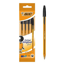 Carica l&#39;immagine nel visualizzatore di Gallery, BIC Cristal Original Fine Penne A Sfera Con Punta Fine (0,8 Mm) - Nere, Confezione Da 4