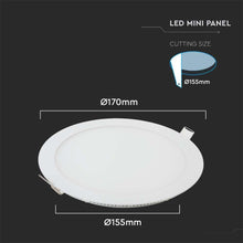Carica l'immagine nel visualizzatore di Gallery, VT-1207 12W LED PREMIUM PANEL COLORCODE:3000K ROUND