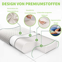 Carica l'immagine nel visualizzatore di Gallery, Cuscino cervicale ortopedico in memory foam, cuscino ergonomico per dolori al collo, per chi dorme sul fianco Cervicale Memory Foam, Cuscino, Guanciale Letto in Memory Foam Ergonomico per Dolori a Collo e Cervicali, Federa Morbida Rimovibile e Lavabile