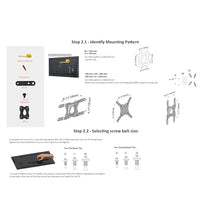 Carica l&#39;immagine nel visualizzatore di Gallery, Amazon Basics Supporto a parete per TV Full Motion, si adatta a TV da 30 a 102 cm e VESA 200 x 200, Nero