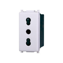 Carica l'immagine nel visualizzatore di Gallery, Elektronova Presa bipasso 2P+T 10/16 A 250 V compatibile Vimar Plana, bianca, kit 4 pezzi, 2001