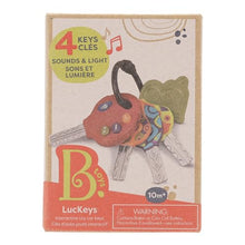 Carica l'immagine nel visualizzatore di Gallery, B. LucKeys - 4 Chiavi Auto Giocattolo strutturate per Neonati e Bambini - Blu - Torcia elettrica e 3 Suoni Auto - Non tossico - Giocattoli interattivi per dentizione - 10 Mesi +