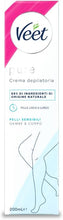Carica l'immagine nel visualizzatore di Gallery, Veet Crema Depilatoria Pelli Sensibili, per Gambe, Braccia, Ascelle e Zona Bikini, 200 ml