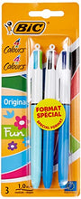 Carica l'immagine nel visualizzatore di Gallery, BIC 4Colori Fun, Penne a Sfera Multicolore a Scatto, Inchiostri Classici e Pastello, 3 Unità, Cancelleria Scuola, Università e Ufficio