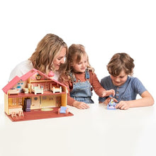 Carica l'immagine nel visualizzatore di Gallery, Bluey 13024, Heeler Family Home Play Set 1 Personaggio ufficiale Action Figure, Playhouse grande 4 camere, accessori per mobili e patio estraibile, Multicolore