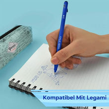 Carica l'immagine nel visualizzatore di Gallery, DealKits Mine di ricambio blu, set da 14 ricariche cancellabili, compatibili con Legami, altezza 13 cm, punta 0,7 mm, mine di ricambio per penna roller Legami, inchiostro sensibile al calore