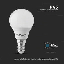 Carica l'immagine nel visualizzatore di Gallery, V-TAC Lampadina LED con Attacco E14 4,5W P45 470 Lumen, Lampadina LED Massima Efficienza e Risparmio Energetico, Luce 40