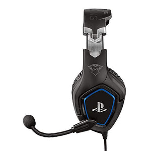 Trust Gaming GXT 488 Forze Cuffie PS4 e PS5 con Licenza Ufficiale PlayStation, Over-Ear, Microfono Ripiegabile e Archetto Regolabile, Jack Audio 3.5 mm, Cuffie Gaming Cablate - Nero