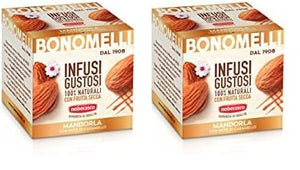 Bonomelli Infusi Gustosi, Mandorla e Caramello, Confezione da 20 Filtri, Gusto Raffinato ed Equilibrato, da Gustare a Caldo o a Freddo (20g)