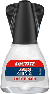 Loctite Super Attak Brush, Colla Liquida Trasparente con pennello, Super colla per applicazioni precise, Colla per legno, gomma, metallo, ceramica, legno, cuoio e pelle, 1x5g