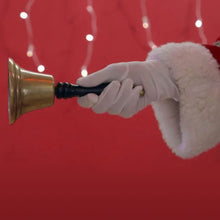 Carica l'immagine nel visualizzatore di Gallery, Campana di Babbo Natale Dorata, Campana da Tavolo a Mano in Metallo per Reception, Accessorio per il Costume di Babbo Natale - Oro