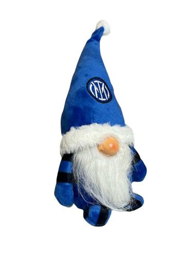 Inter | Gnomo Natale Arredo | 30 Cm | Nero/Azzurro| Prodotto Ufficiale