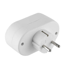 Carica l'immagine nel visualizzatore di Gallery, Electraline 55072 Adattatore 2 Prese Frontali, Spina Tedesca, Multipresa 2 Posti Schuko, Bianco