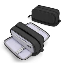 Carica l'immagine nel visualizzatore di Gallery, Sciphylia Astuccio Astuccio Grande Capacità Astucci Bambini Ragazzo con 4 Scomparti Astuccio Materiale Scolastico Stazionario Ufficio Trucco Borsa Astucci per Università Studente Donna Uomo, Nero