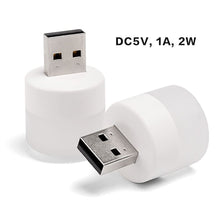 Carica l'immagine nel visualizzatore di Gallery, Mini lampadina a LED USB, senza sensore di luce, plug-in, bianco caldo, compatta, ideale per camera da letto, bagno, cuc
