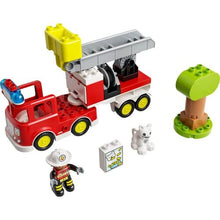 Carica l&#39;immagine nel visualizzatore di Gallery, LEGO DUPLO Town Autopompa, Camion Giocattolo dei Pompieri con Luci, Sirena e Scala Mobile, Figure di Vigile del Fuoco e Gatto, Giochi per Bambini e Bambine da 2 Anni, Idee Regalo di Compleanno 10969