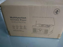 Carica l'immagine nel visualizzatore di Gallery, Mersoco Giradischi Vinile Bluetooth con altoparlanti stereo, Convertitore LP da vinile a MP3 con CD, lettore di cassette, radio FM, Aux in e prese per cuffie
